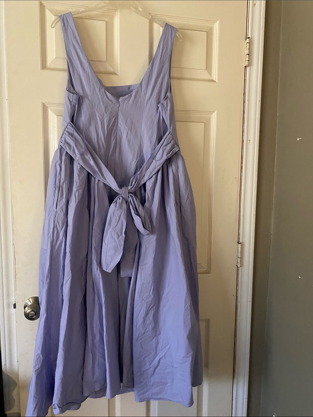 Anthropologie Periwinkle Square-Neck Midi Dress - Picture 8 of 11